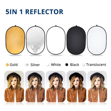Godox 5 in 1 Collapsible Reflector 120 x 180 cm - Arahan Photo
